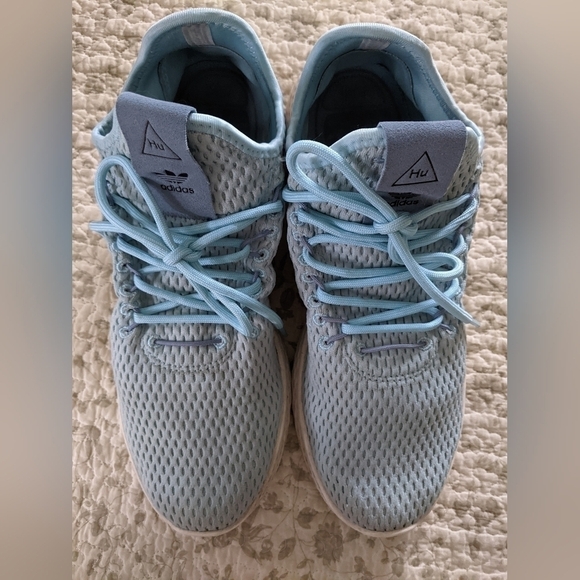 ADIDAS Pharrell Williams Hu Tennis Shoes Light Blue Mens 7 - Picture 4 of 7
